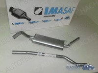 Imasaf Auspuffset Mitteltopf + Endrohr für Audi 80 1.3 44KW (81,85,B2) 1981-1984