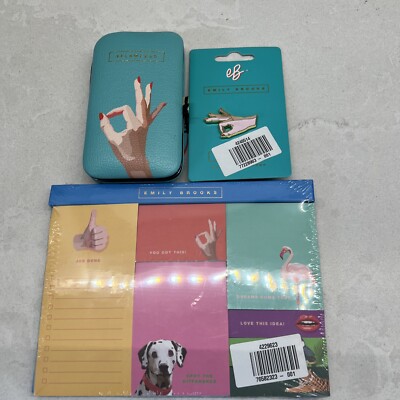 Emily Brooks Maniküre Set / Pin Anstecker und Haftnotizen Geschenk
