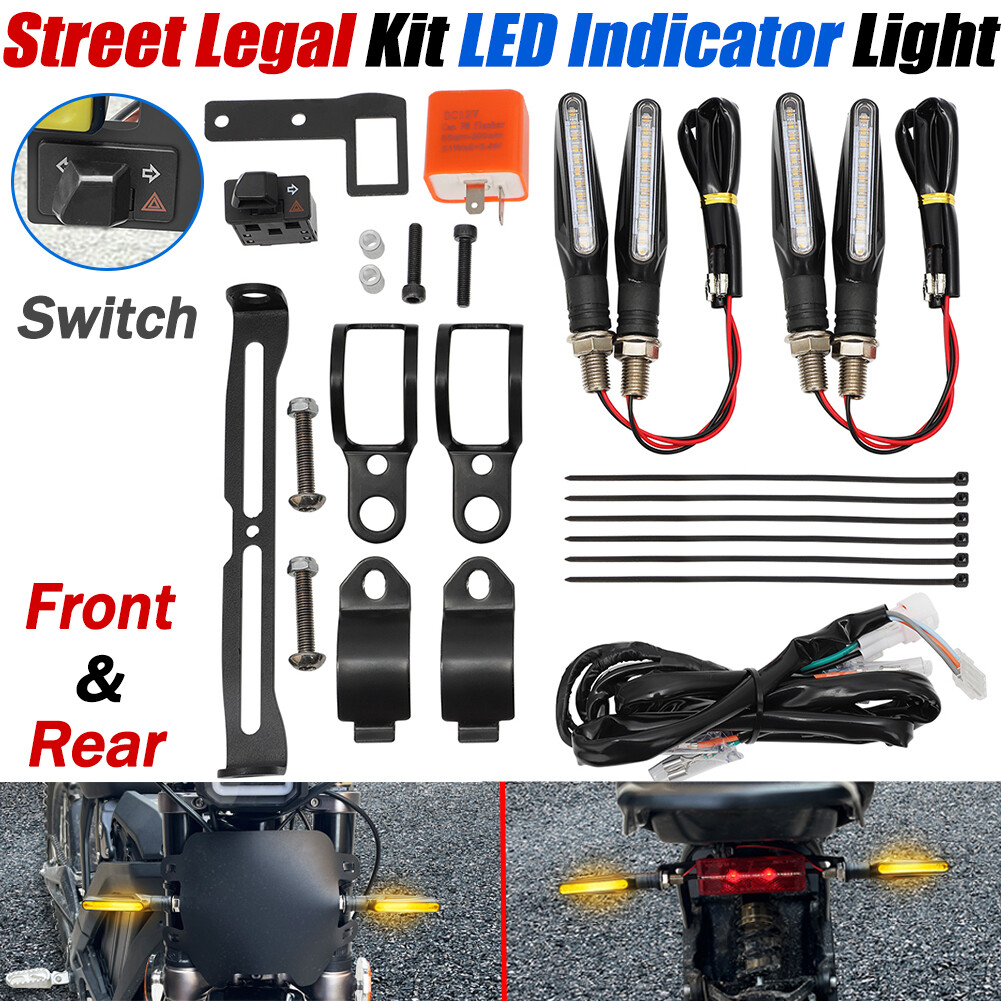 Front Rear Street Legal Kit LED Indicator Light For Sur Ron Bee Segway X160  X260