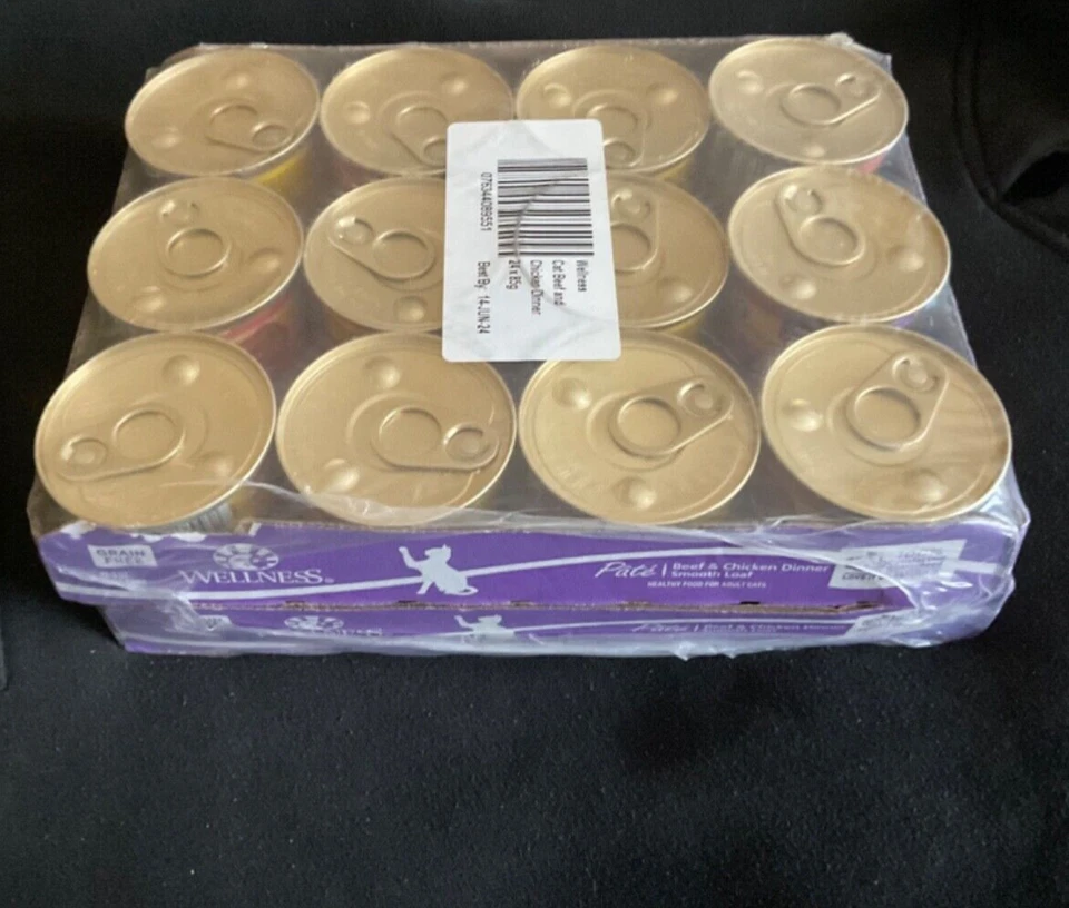 Wellness Complete Health Beef & Chicken Pâté Grain-Free Cat Food 24 x 3 oz Cans - Image 2 of 2