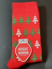 Woman's Christmas Trees Crew Socks Size 4-10 Christmas Season Sparkling New 