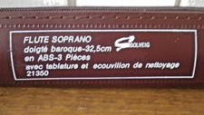 Ancienne Flûte à Bec Yamaha Étui cuir Soprano Solveig doigté baroque 32,5 cm