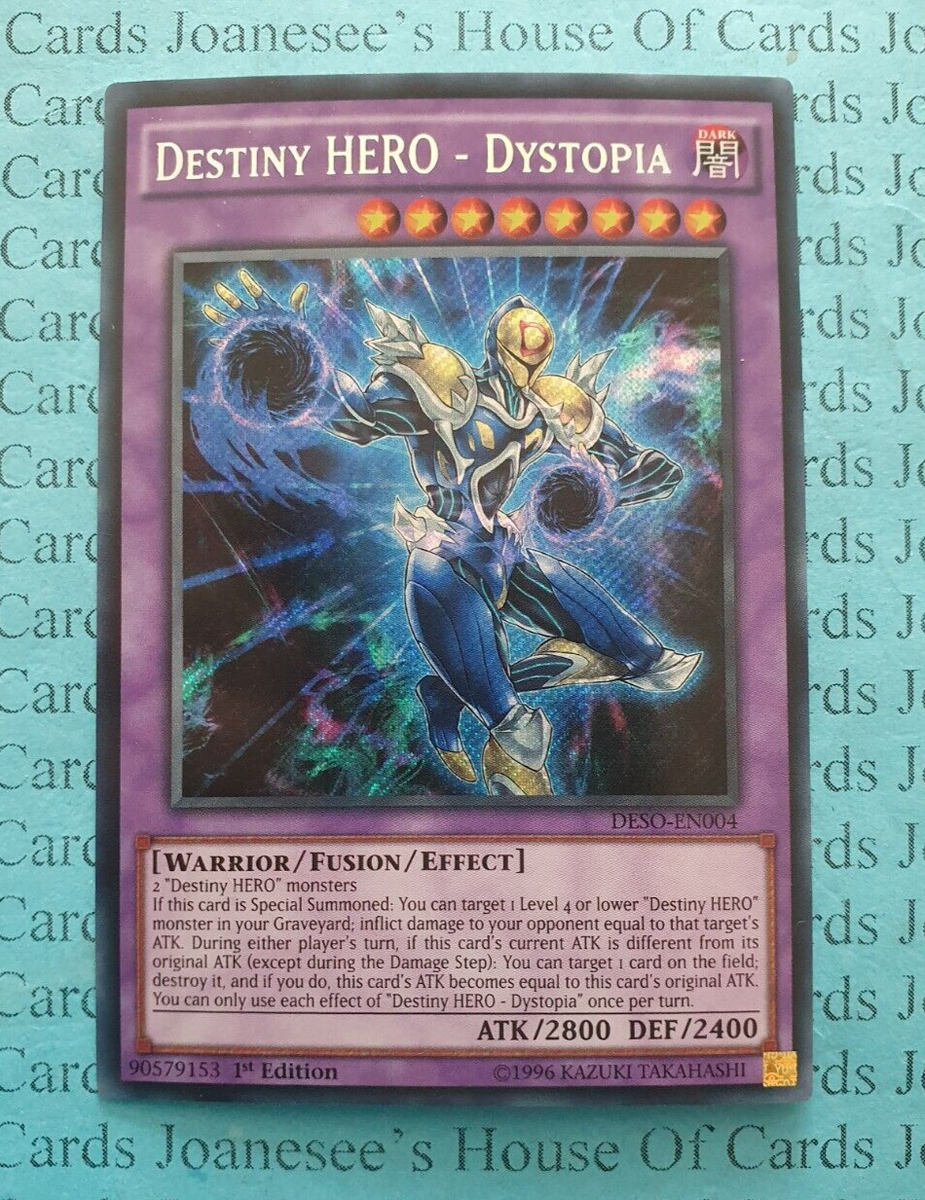 DESO-EN004 Destiny HERO - Dystopia Secret Rare Yu-Gi-Oh Card 1st Edition  New | eBay