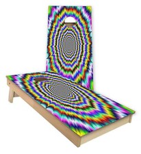 Optical Illusion Cornhole Board Wrap Baggo Ba...