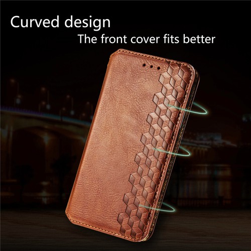Funda de cuero con bolsillo para tarjetas tipo billetera abatible para iPhone 16 Pro Max 16E 15 14 13 12 11 XS - Imagen 12 de 54