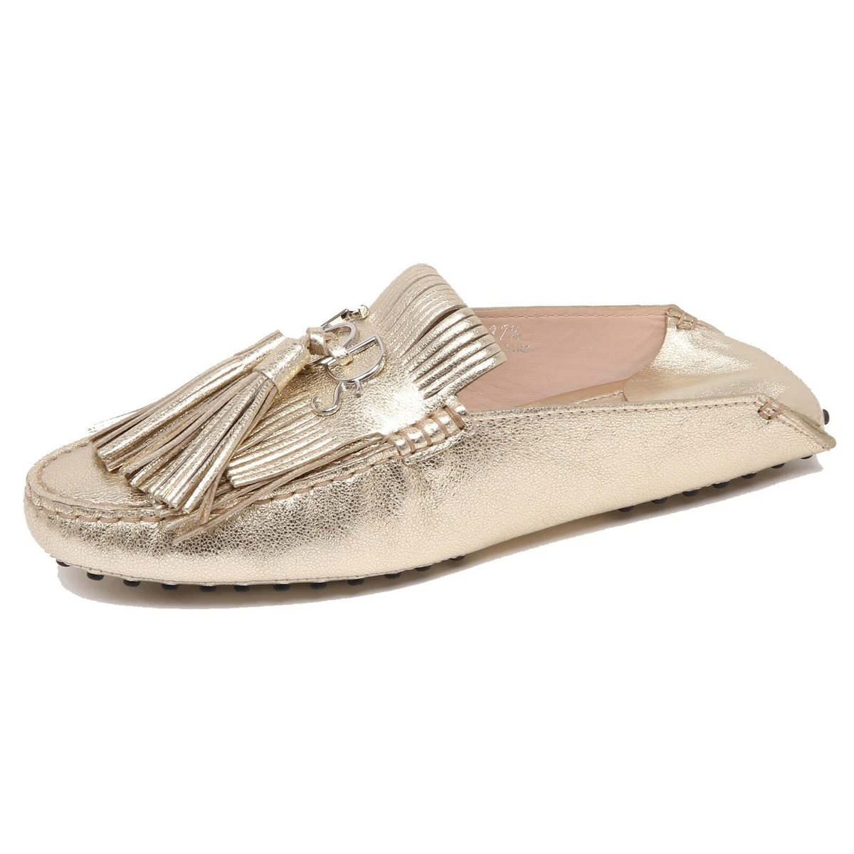 F3204 mocassino donna gold TOD S scarpe sabot loafer shoe woman
