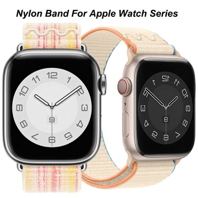 Nylon Sport Loop Band Strap for Apple Watch 10 9 8 7 6 5 40/45/42/46/49mm Ultra2