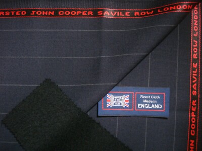 Super 100er cooler Wollstoff in ''''Dk. Marineblau'''' Made in England von John Cooper 1,38 m