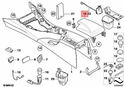 Genuine BMW 328i Center Console Armrest Lid Top Cover Centre 