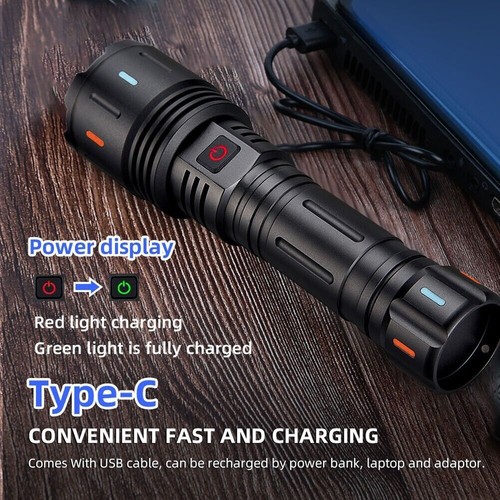 Rechargeable LEP Flashlight with Fluorescent Strip for Outdoor Adventure - Picture 7 of 11