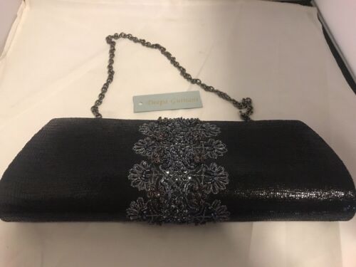 Deepa Gurnani Hand Bag Black Beads Clutch - Picture 4 of 6