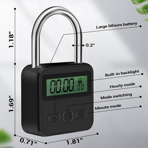 Metal Timer Lock LCD Display Multi-Function Electronic Time 99 Hours Max TiminP3 - Picture 7 of 7