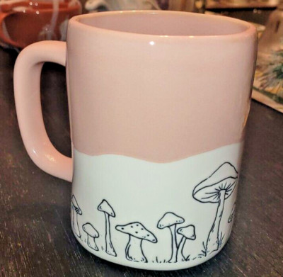 NEW Rae Dunn Mushroom Ivory/Pink mug-Great Birthday Christmas Anniversary Gift