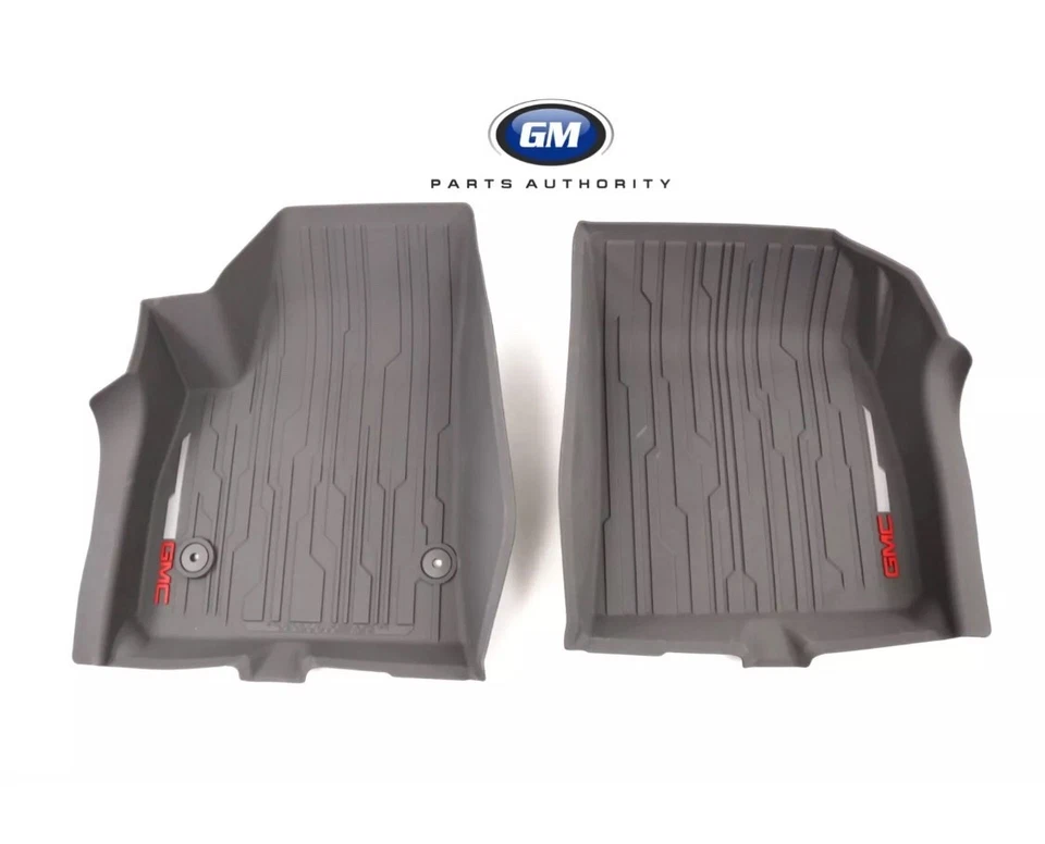 GMC Acadia 2017-2023 equipamiento delantero segunda fila y revestimiento de carga gris ceniza genuino OEM Foto 2 de 4