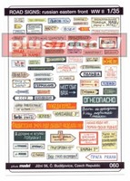 MW22 Plusmodel 060 Road Signs: Russian Eastern Front Ww Ii Accessories 1/35