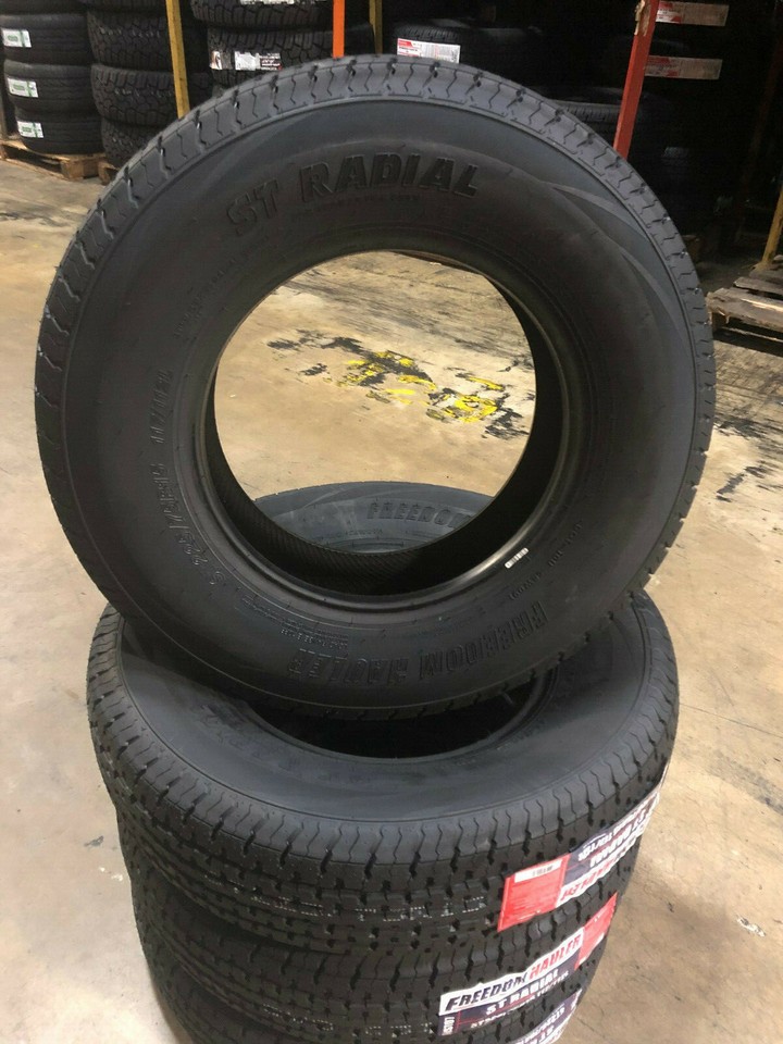 4 NEW ST205/75R15 8 ply Freedom Hauler Trailer Tires 205 75 15 ST ...