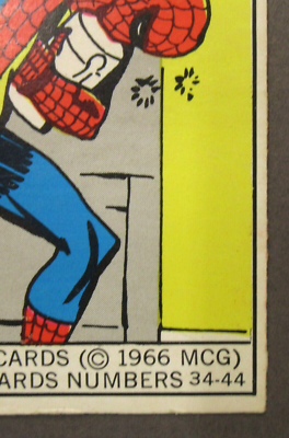 1966 Topps MARVEL PUZZLE BACK #37 SPIDERMAN trading card High