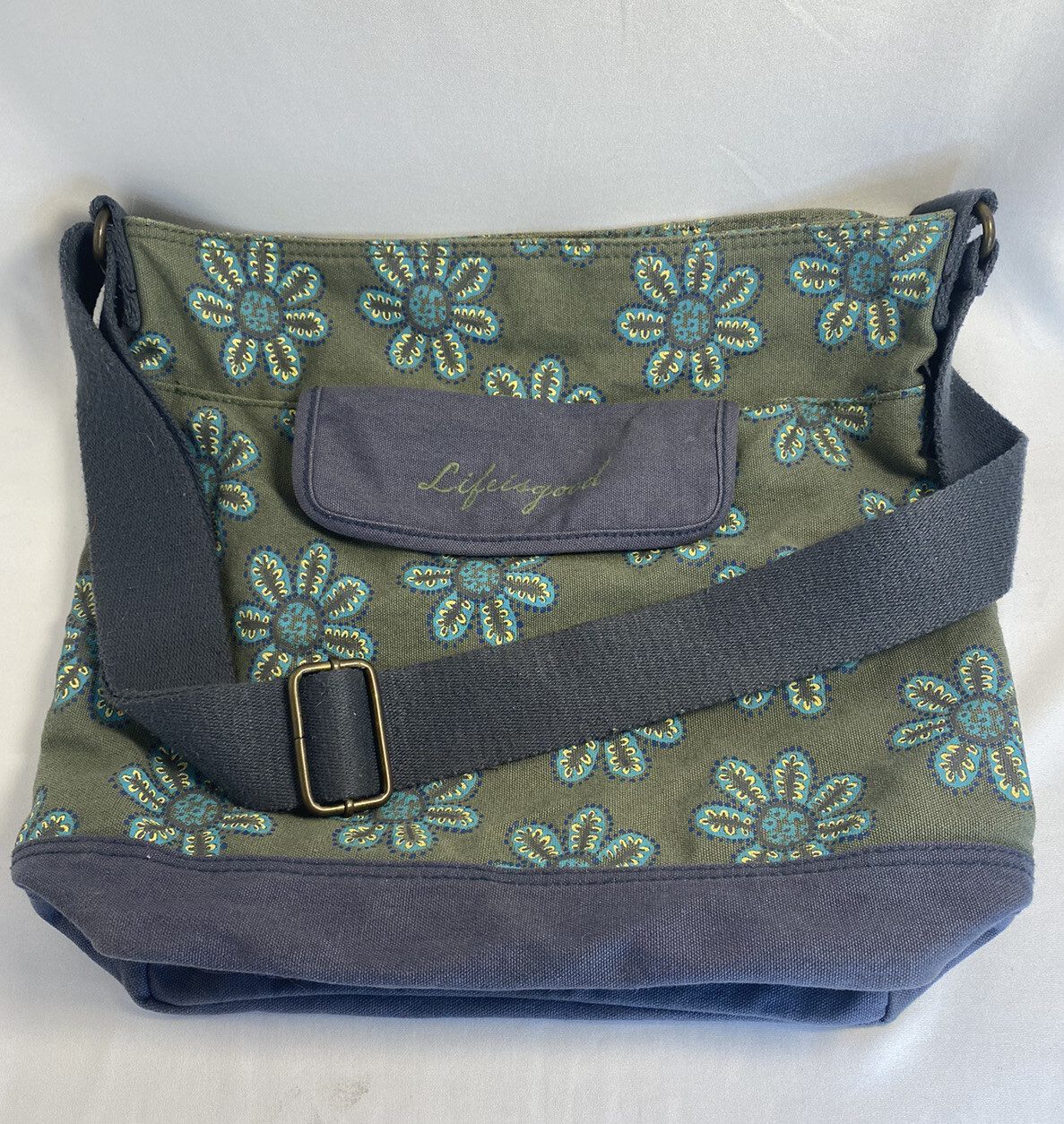 Life is Good Canvas Tote Bag Hiker Weekender Beach Purse Cotton Straps