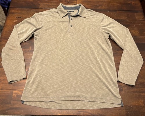 Age of Wisdom braunes Langarm Poloshirt Herren Größe M