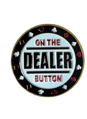 Pokerguard Poker Card Guard "ON THE DEALER BUTTON" vergoldet Pokerzubehör