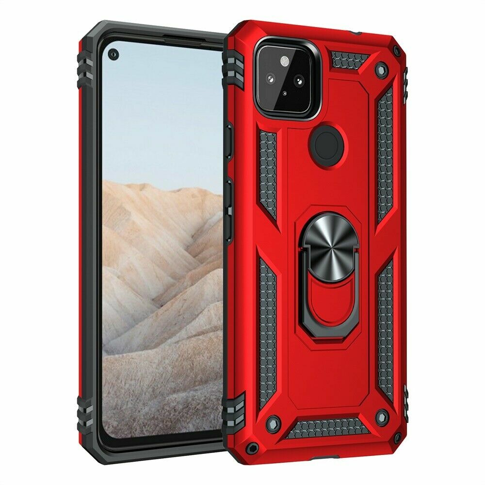 Case Ring Kickstand Armor Shockproof Hybrid Cover For Google Pixel 5a 5G 4XL