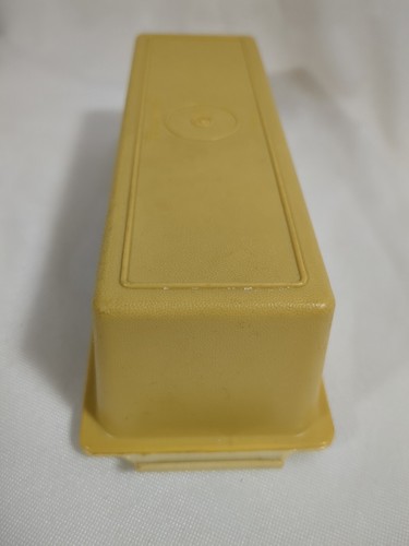 Vtg Tupperware Butter Dish Keeper 637-5 Harvest Gold w/ 636-1 Almond Base USA - Picture 4 of 9