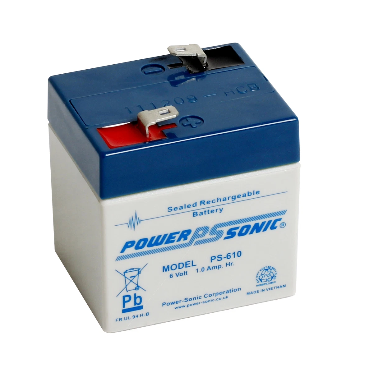 PS-610 Power-Sonic 6 volt 1.0Ah Rechargeable Lead Acid 6 V PS610 Battery |  eBay