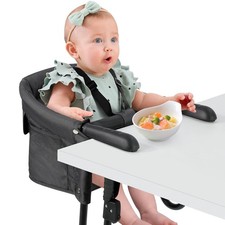 Hook on High Chairs, Secure Clip on High Chair for Baby, Compact Fold-Flat fo...