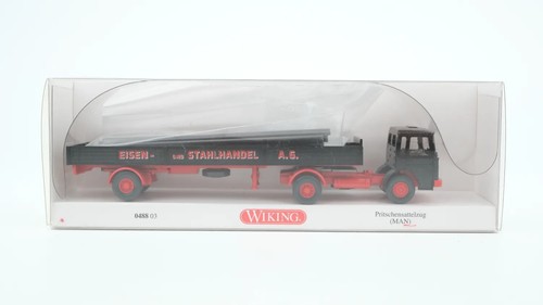 Wiking H0 1/87 048803 MAN semirremolque de plataforma comercio de hierro y acero - NUEVO | Condition: Gebraucht