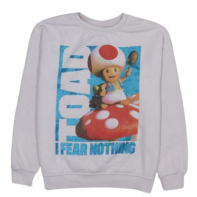 Primark Mädchen White Toad Super Mario Bros Sweatshirt 11 Jahre Pullover