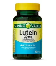 Spring Valley Lutein with Zeaxanthin Softgels 20mg 90 Count