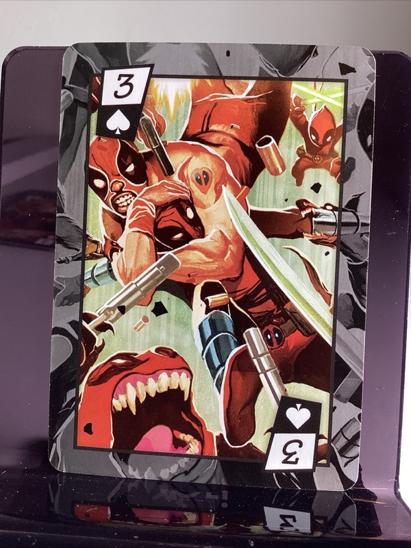 Marvel Deadpool playing card  by Aquarius 3 Of Spades