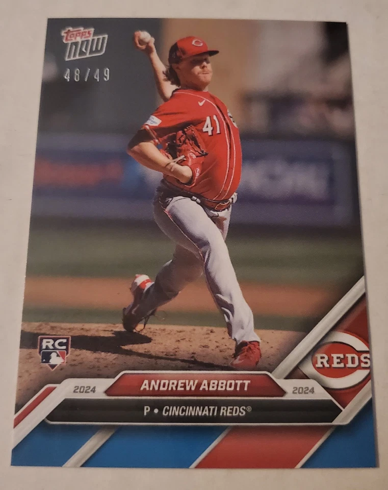Andrew Abbott #48/49 2024 Topps Now Road To Opening Day RC BLUE #OD-215 🔥REDS! - Image 2 of 4