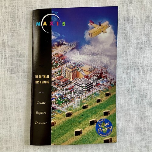 Vintage Sim Town Maxis Windows 95 Big Box PC Game Made for Windows 1995 CD-ROM - Picture 8 of 10