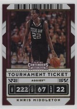 2020 Panini Contenders Draft Picks Tournament Ticket 39/49 Khris Middleton 3nn