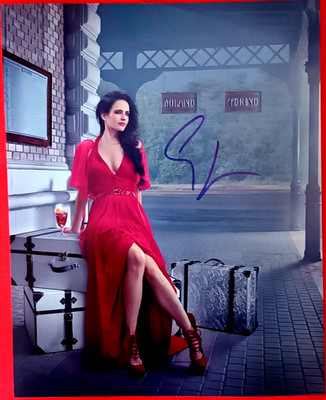 ORIGINAL Autogramm auf Foto 25x20 (10''x8'') Schauspielerin Eva GREEN + COA