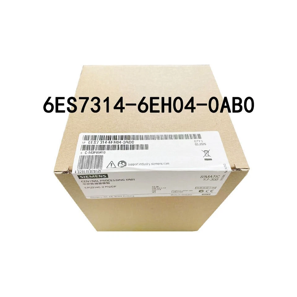 Nuevo Siemens S7-300, CPU 314C-2PN/DP 6ES7314-6EH04-0AB0 6ES7 314-6EH04-0AB0 Foto 3 de 4