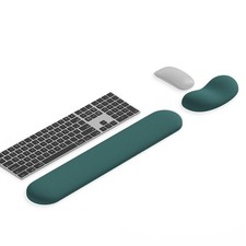 Ergonomic Wrist Rest Set Keyboard Mouse Cooling Gel Memory Foam 04Green