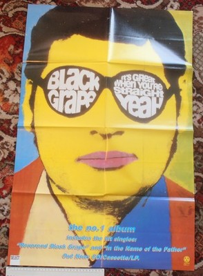 LARGE DOUBLE SIDED POSTER BLACK GRAPE AND FOO FIGHTERS