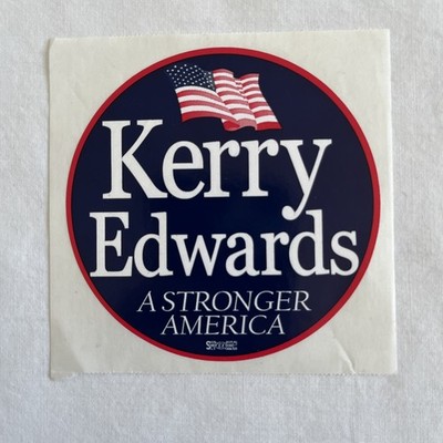 2004 Kerry Edwards American Presidential Campaign Sticker Memorabilia democrat