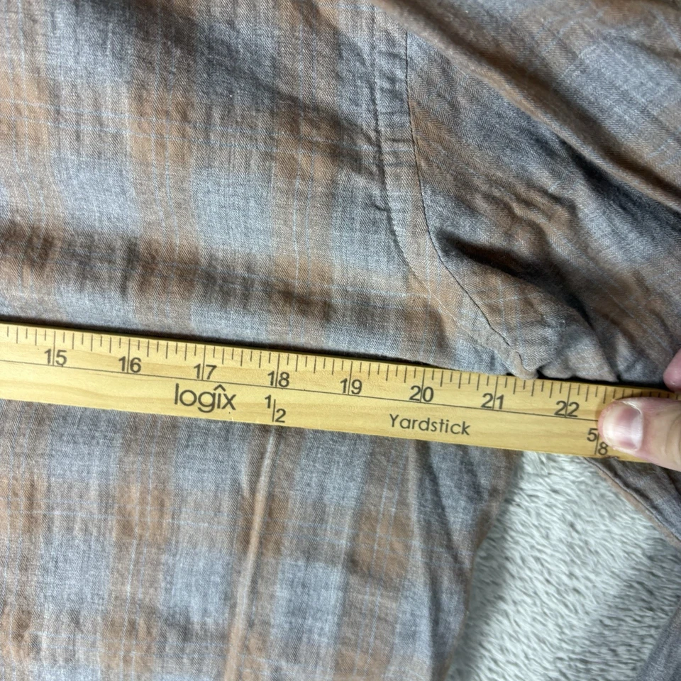 Camisa Billy Reid a Cuadros Ajuste Estándar Franela Manga Larga Abotonada Para Hombres Talla M Foto 4 de 4