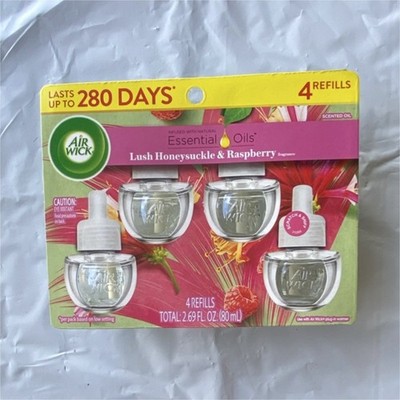 Air Wick Lush Honeysuckle & Raspberry 4 Refills 2.69 fl oz