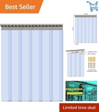 6PCS PVC Strip Door Curtain 84x36 Clear Waterproof Anti scratch Indoor