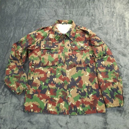 Vintage Swiss Army M83 Alpenflage Camo Field Jacket Mens 52 Large Military - product listing photo