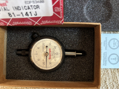 Starrett 81-141J Dial Indicator and EDP50153 Contact Point Set