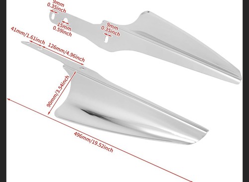 Front Fork Mount Wind Deflectors Fit For Harley Road King Electra Street Glides - Picture 3 of 6