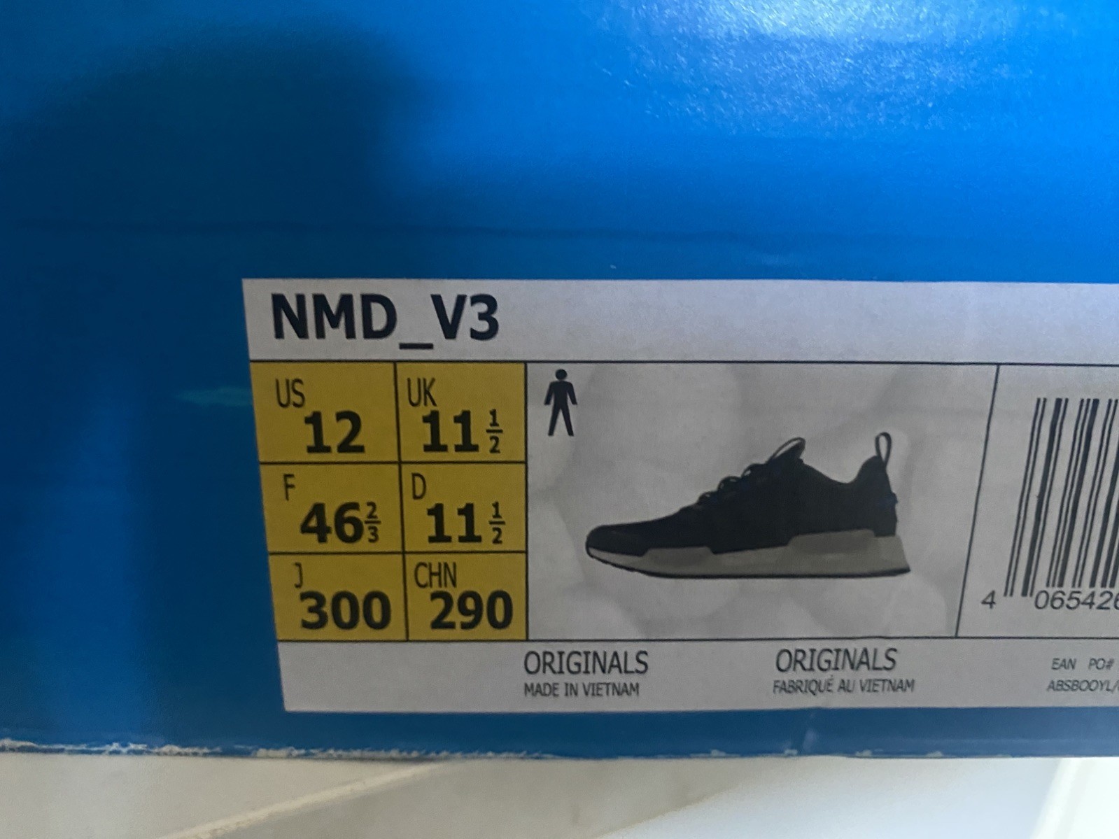 Adidas NMD V3 originals shoes - HP4316 'Core Black / Grey  size 11.5 image 4