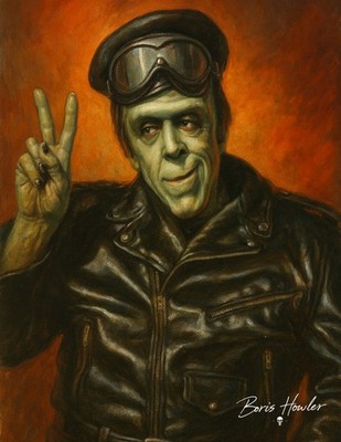 Boris Howler HOT ROD HERMAN MUNSTER  8.5X11 Art Print SIGNED