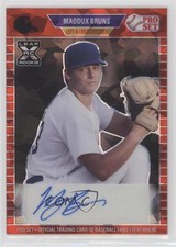 2021 Leaf Pro Set Metal 1989 Red Crystals Maddux Bruns #PA-MB1 Auto no9