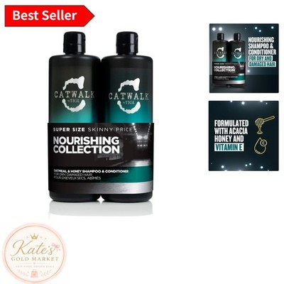 Luxurious Catwalk Oatmeal & Honey Shampoo/Conditioner Set for Nourished Hair
